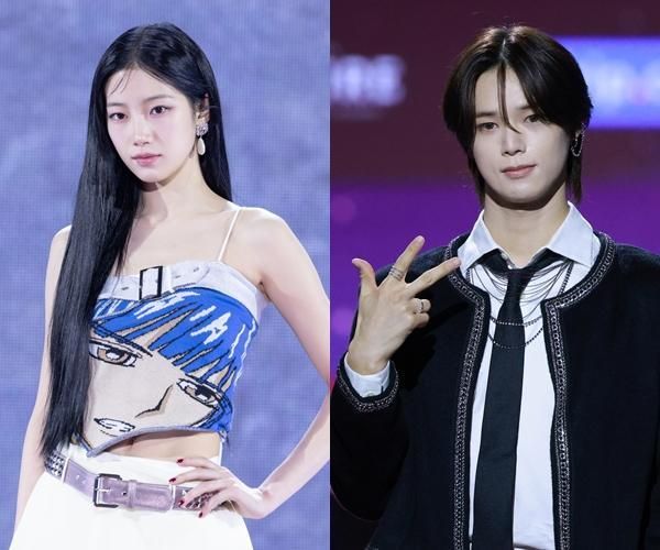 그룹 르세라핌 카즈하 앤팀 케이 사진유대길 기자