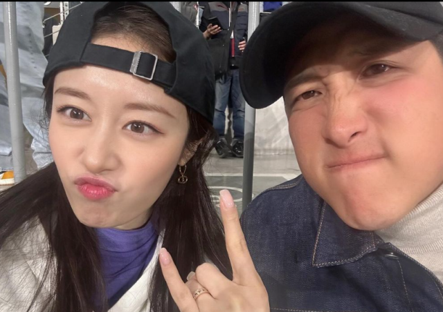 지연왼쪽과 황재균 사진지연 SNS