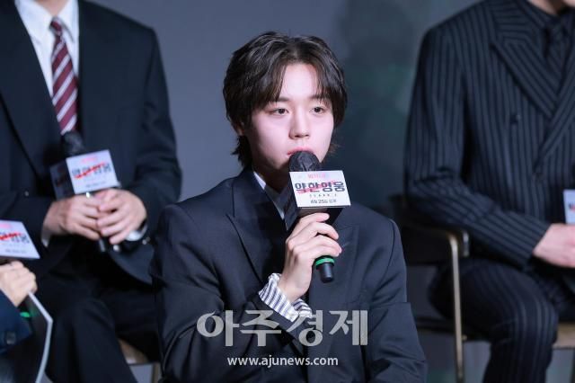 배우 박지훈이 21일 오전 서울 마포구 호텔 나루 서울 엠갤러리에서 열린 넷플릭스 시리즈 약한영웅 Class 2 제작발표회에 참석해 인사말을 하고 있다 20250421사진유대길 기자 dbeorlf123ajunewscom