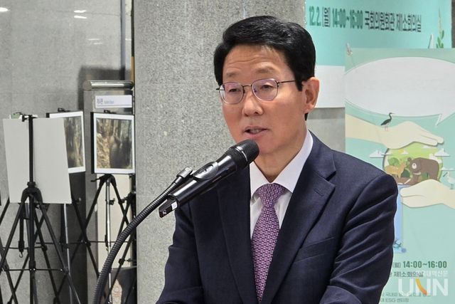 김상훈 국민의힘 정책위의장이 축사를 말하고 있다. (사진=임연서 기자)