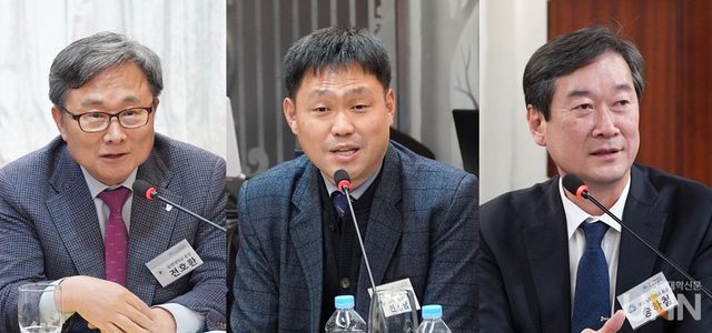왼쪽부터 전호환 동명대 총장, 전상남 동양대 처장, 송하철 국립목포대 총장 (사진=한명섭 기자)