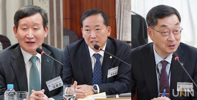 왼쪽부터 가톨릭관동대 김용승 총장, 국립금오공대 곽호상 총장, 단국대 김오영 부총장 (사진=한명섭 기자)