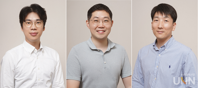 왼쪽부터 한승용, 강대식, 고제성 교수.