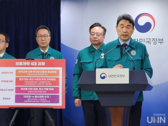 이주호 부총리 겸 교육부 장관이 20일 정부서울청사에서 ‘2025학년도 의과대학 학생 정원 대학별 배정 결과’를 발표하고 있다. (사진=한국대학신문DB)