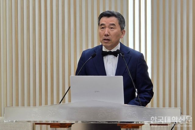 박주희 삼육보건대 총장이 기념사를 전하고 있다. (사진=임연서 기자)