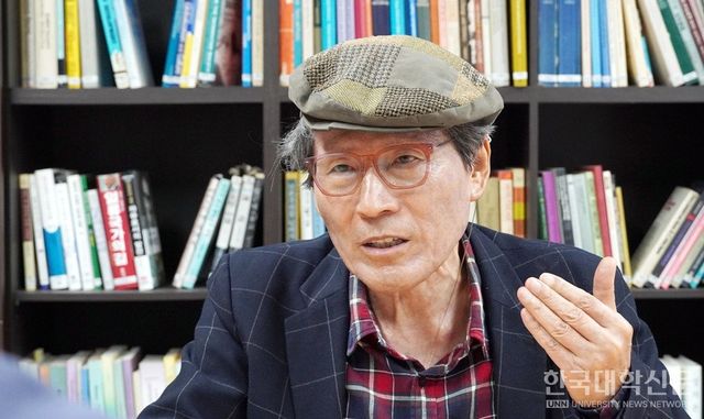 한상진 중민재단 이사장(서울대 명예교수). (사진=한명섭 기자)