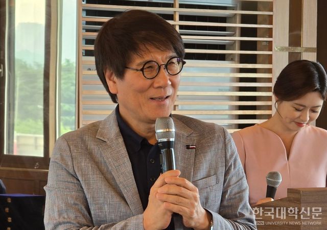 장인성 동원과기대 총장이 축사를 말하고 있다. (사진=임연서 기자)