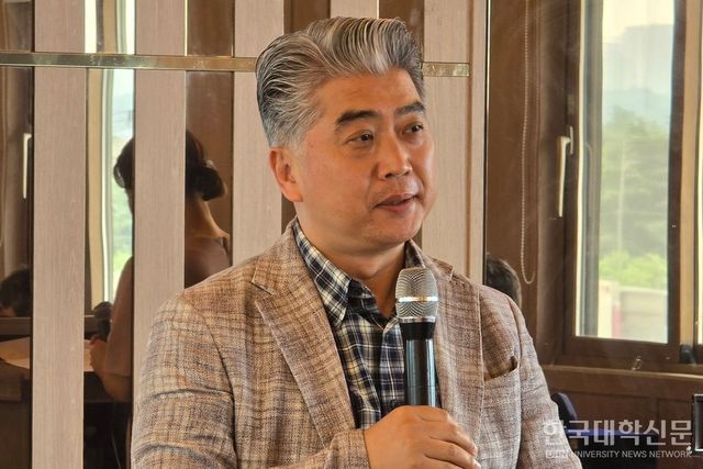 이현석 한국승강기대 총장이 축사를 전하고 있다. (사진=임연서 기자)