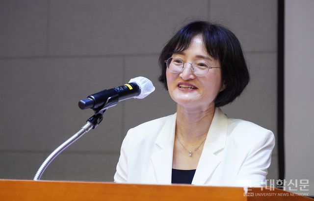 최보영 교육부 고등직업교육정책과장이 축사를 전하고 있다. (사진=한명섭 기자)