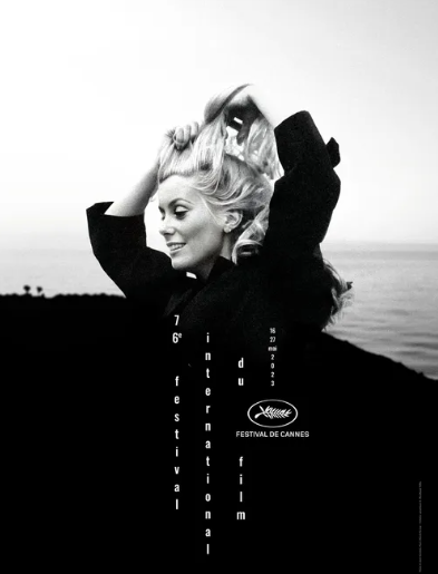 제 76회 칸 영화제 포스터 영예의 주인공은 프랑스 국민배우 '까뜨린느 드뇌브'가 차지했다.