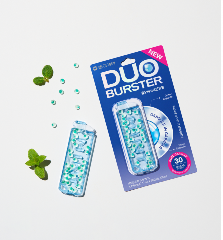 동아제약, 이중 캡슐로 즐기는 ‘듀오버스터 민트볼’ 출시