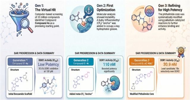 DDR1 저해제의 구조-활성 상관관계(SAR) 최적화를 통한 선도 화합물 ‘AC-4067’의 개발 과정