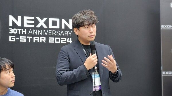 윤명진 네오플 CEO가 공동 인터뷰에 참석했다. [게임기자단 공동취재]