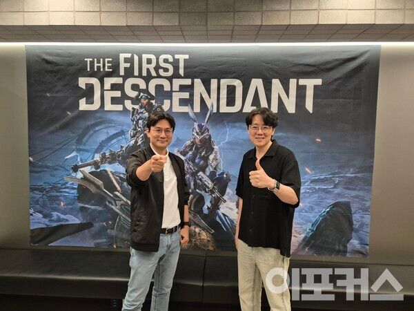지난 6월 21일 판교 넥슨 사옥에서 '퍼스트 디센던트' 미디어데이가 열렸다. 넥슨게임즈 주민석 디렉터와 이범준 PD는 현장에서 기자들과 질의응답 시간을 가졌다. [사진=곽도훈 기자]