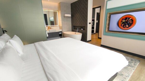 더 로프트 시티 뷰의 침실