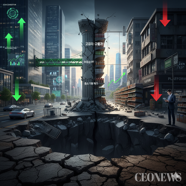 2025년 3분기 기업 실적 발표 시즌이 막을 내렸다. 표면적으로는 나쁘지 않은 성적표다. 반도체와 자동차가 이끄는 수출 대기업들의 '어닝 서프라이즈'가 이어지며, 한국 경제가 글로벌 경기 둔화 속에서도 선방하고 있다는 평가가 나온다. 하지만 그 화려한 숫자 이면에는 우려스러운 균열이 깊어지고 있다. 수출과 내수, 대기업과 중소기업 사이의 골이 갈수록 벌어지면서 한국 경제의 '허리'가 위험 수위에 이르고 있는 것이다.