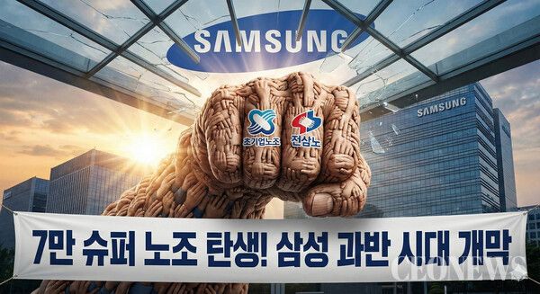 삼성전자의 양대 노조인 초기업 노조와 전삼노가 통합논의에 돌입했다. 거대 노조의 탄생이 삼성전자를 옥죄는 '족쇄'가 될지, 아니면 위기를 함께 돌파하는 '강력한 엔진'이 될지. 2026년을 향해 가는 시계추 위에서, 이재용 회장과 삼성전자는 창사 이래 가장 까다로운 성적표를 받아들고 있다.