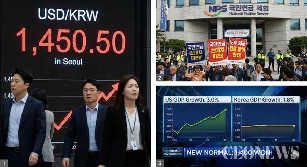 환율은 한 나라 경제의 성적표다. 성적표를 고친다고 실력이 늘지 않는다. 지금은 연금 곳간을 헐어 환율을 막을 때가 아니라, 한국 경제가 왜 달러 대비 약한지 뼈아픈 자성을 하고 구조개혁에 나설 때다.