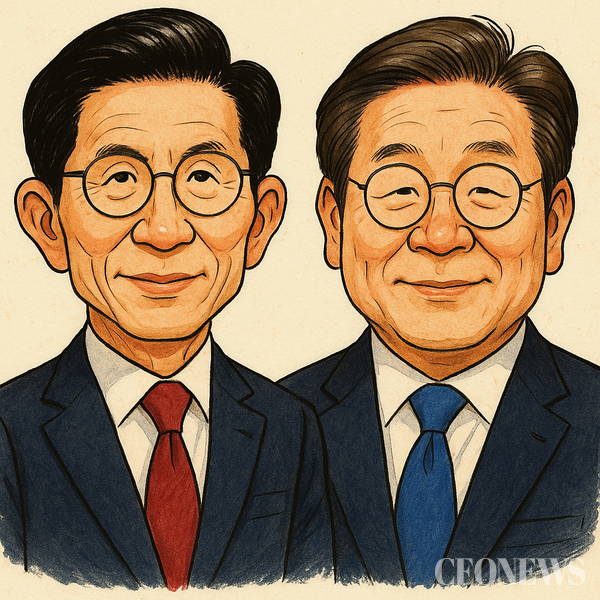 김문수VS이재명 대선후보 캐리커처