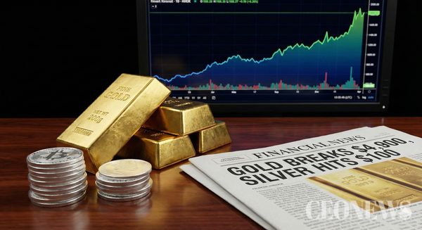 2026년 1월, 세계 금융시장에 전례 없는 '패닉 랠리'가 펼쳐지고 있다. 투자자들의 심리적 마지노선으로 여겨지던 '은(Silver) 100달러, 금(Gold) 5,000달러' 장벽이 무너졌다. 1월 23일(현지시간) 국제 금 현물 가격은 온스당 4,967달러로 사상 최고치를 경신하며 5,000달러 문턱에 다가섰고, 은 현물 가격은 103달러를 돌파하며 역사상 처음으로 세 자릿수를 기록했다.