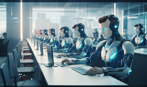 사진=고객센터에서 상담하는 AI 로봇 (센머니 제작)