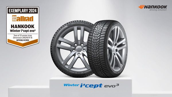사진설명=한국타이어 윈터 아이셉트 에보3, 아우토 빌트 알라드 타이어 테스트 최고 등급 획득