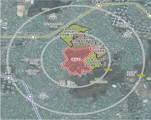 상도15구역 재개발사업 정비계획 위치도(자료=서울시)