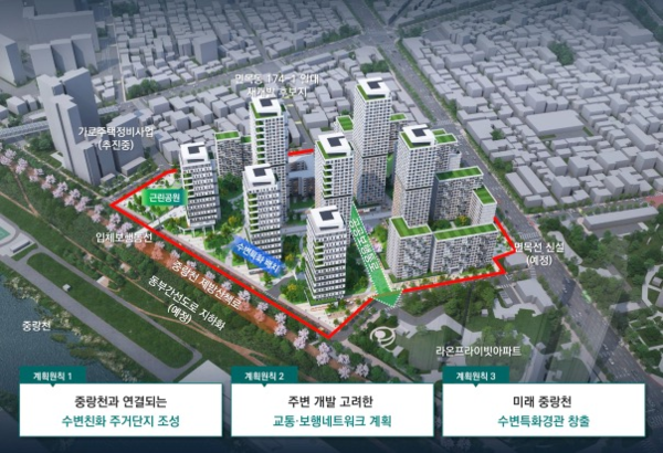 면목동 172-1 일대 재개발 신속통합기획 종합구상도(자료=서울시)