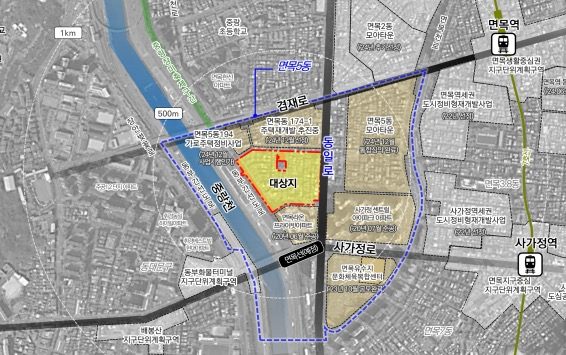 면목동 172-1 일대 재개발 신속통합기획 대상지 현황(자료=서울시)
