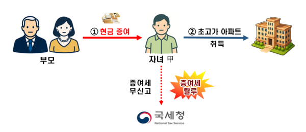 초고가 주택 거래 관련 세무조사 선정 사례(자료=국세청)