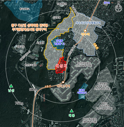 신당9구역 주택정비형 재개발사업 정비구역 지정 및 정비계획 결정(변경)안 대상지 위치도(자료=서울시)