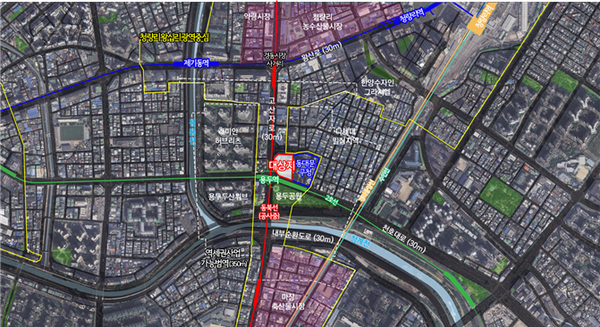동대문구 용두동 33-1번지&nbsp;용두역 역세권 활성화사업 위치도(자료=서울시)