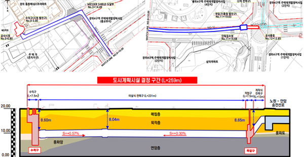 성북구 장위동, 도시계획시설(전기공급설비) 종·평면도(자료=서울시)