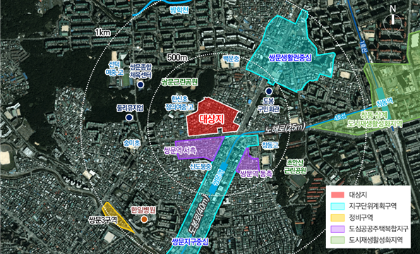 쌍문동 81 일대 재개발 대상지 위치도(자료=서울시)