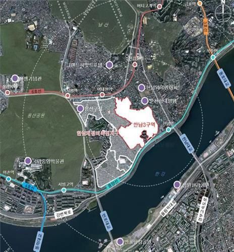 한남3구역 재개발 지역 위치(자료=센머니DB)