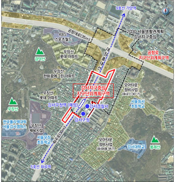 강서지구중심 지구단위구역 및 계획 결정(안) 대상지 위치도(자료=서울시)