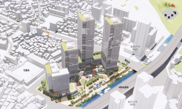 서대문구 유진상가, 인왕시장 일대 역세권 활성화 사업 정비구역 지정 및 정비계획 결정(안) 조감도(자료=서울시)