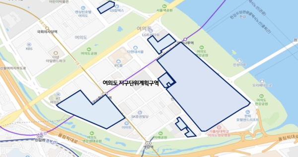 여의도 지구단위계획구역 위치도(자료=서울시)