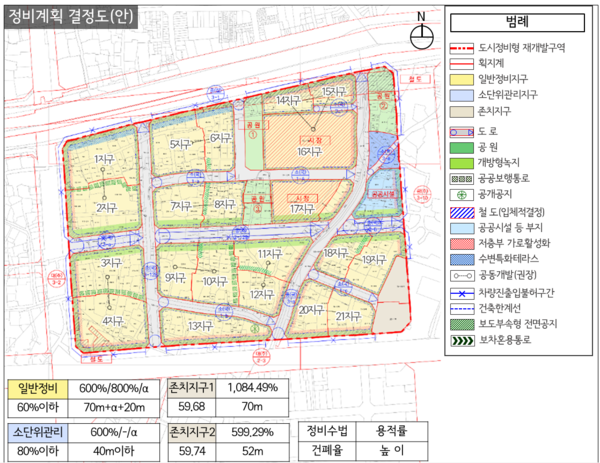 주교동 도시정비형 재개발사업 정비구역 정비계획안(자료=서울시)