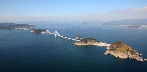 거가대로 교량 전경(사진=대우건설)