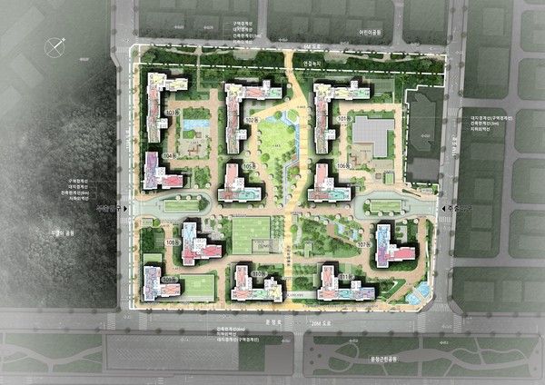 가락프라자아파트 재건축정비사업 배치도(자료=서울시)