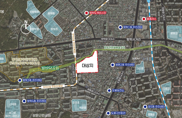 쌍문동 26 일대 재개발 신속통합기획 대상지 위치도(자료=서울시)