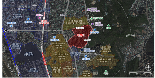 독산2동 380 일대 신속통합기획 대상지 위치도(자료=서울시)