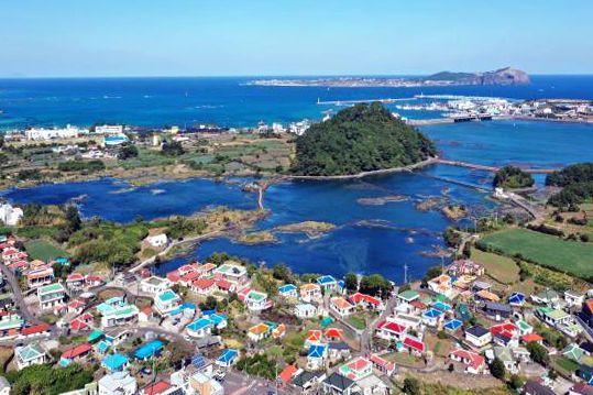 제주 오조리 갯벌 전경