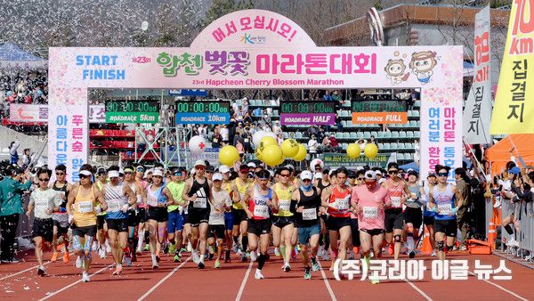 지난 제23회 합천벚꽃마라톤대회&nbsp; (사진/제공=합천군)