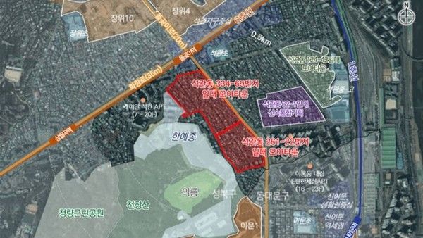 성북구 석관동 334-69번지 외 1개소 일대 모아타운 위치도. 2025.02.14 (사진 제공=서울시)