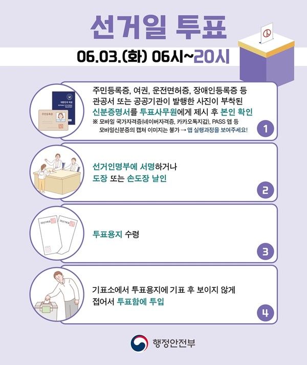2025년 6월 3일은 대통령 선거일