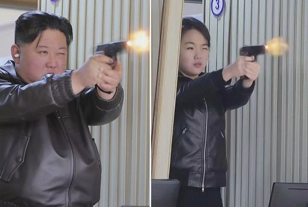 북한 조선중앙TV는 김정은 국무위원장이 딸 주애와 함께 지난 11일 제2경제위원회 산하 중요군수공장을 찾아 신형 권총을 사격하고 현지 지도를 했다고 12일 보도했다. 뉴시스