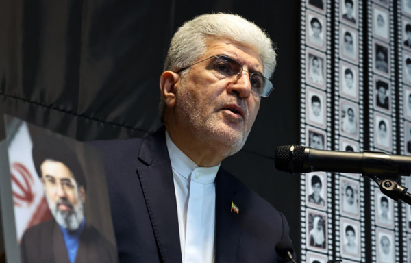 사이드 쿠제치 주한 이란대사가 26일 서울 용산구 주한 이란 대사관에서 긴급기자회견을 하고 있다. 뉴시스