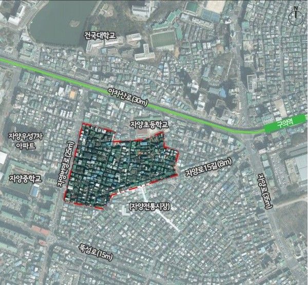 광진구 자양 1동 위치도. (사진=서울시)